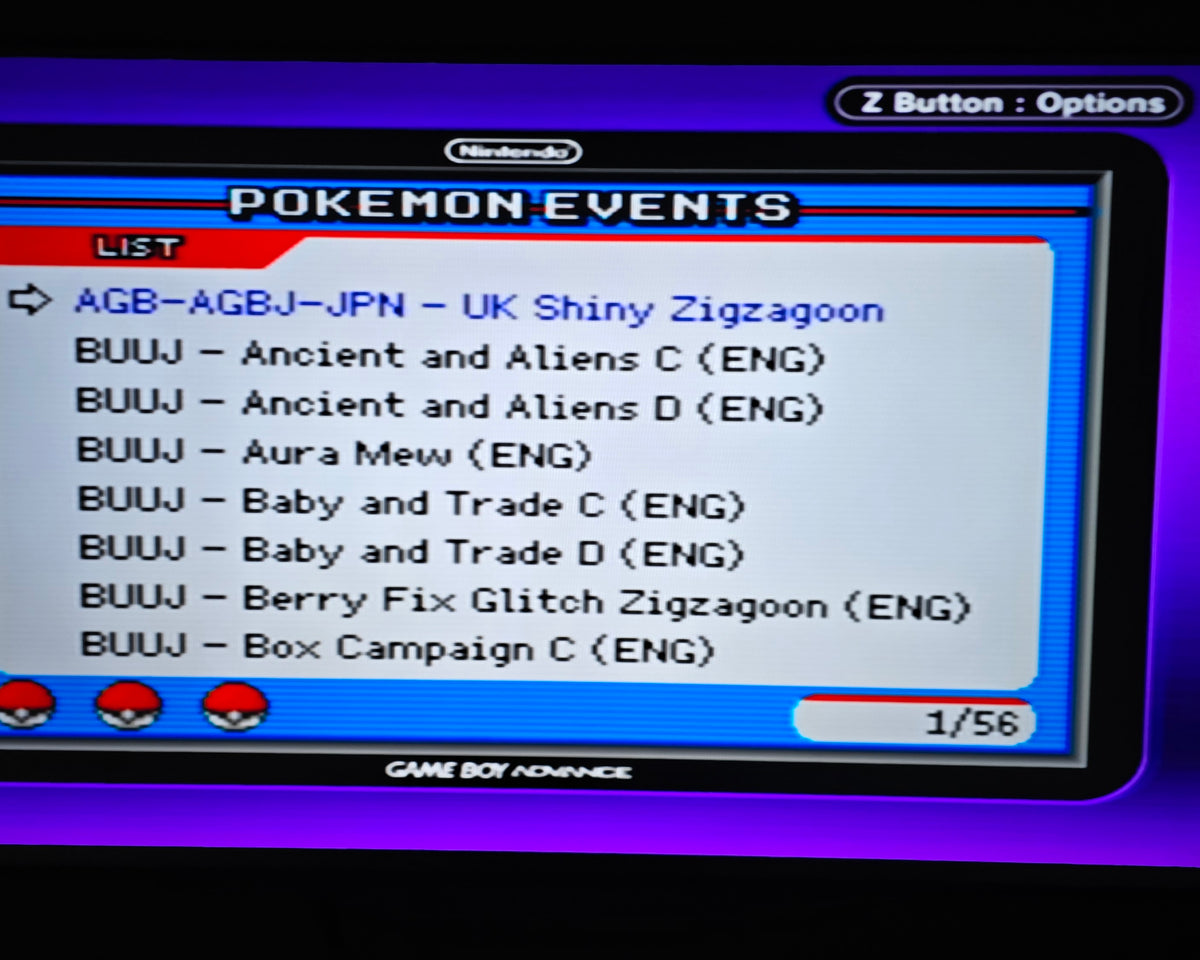 Pokémon Ultimate Event Distribution Cartridge For GBA + Cable Link Cord Included