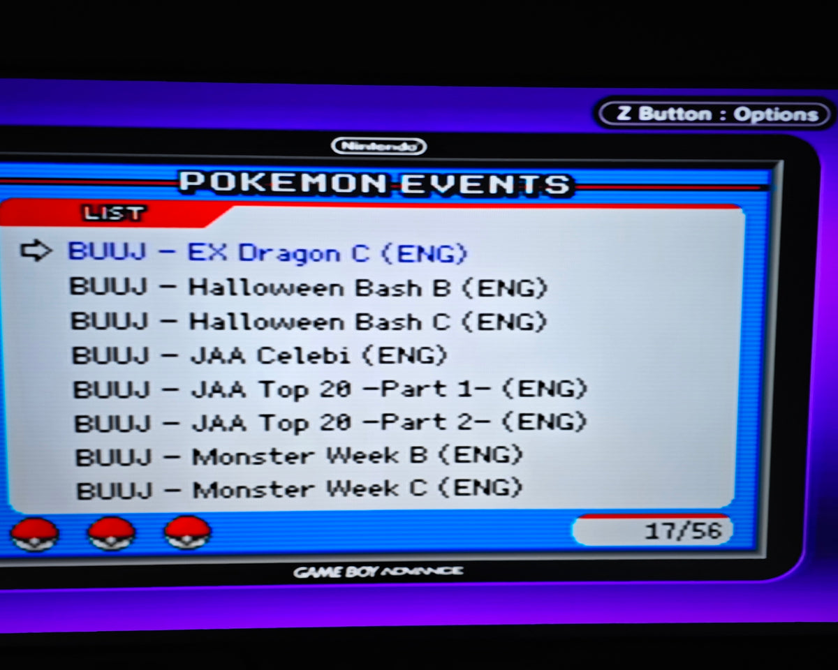 Pokémon Ultimate Event Distribution Cartridge For GBA + Cable Link Cord Included