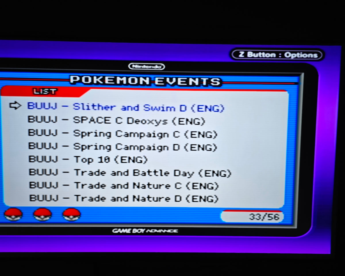 Pokémon Ultimate Event Distribution Cartridge For GBA + Cable Link Cord Included