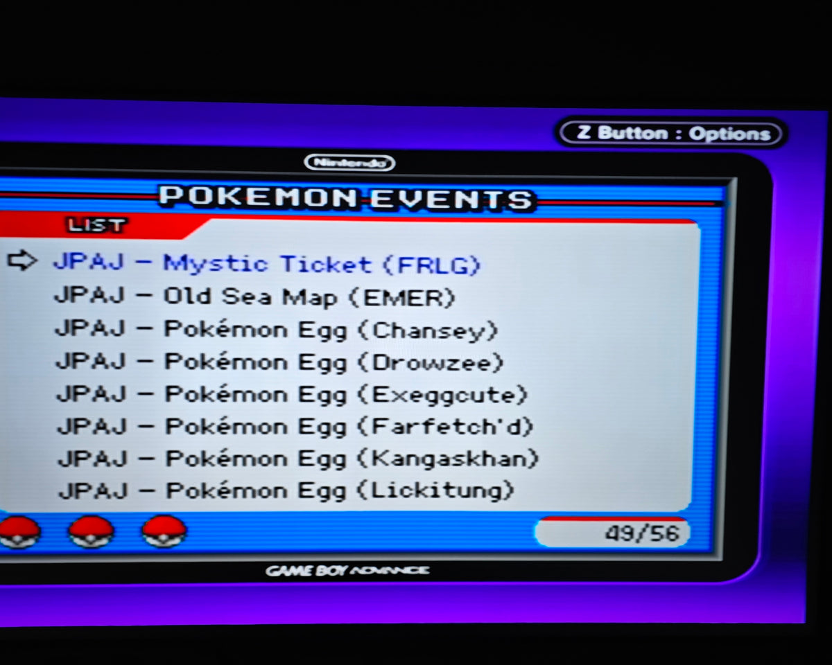 Pokémon Ultimate Event Distribution Cartridge For GBA + Cable Link Cord Included