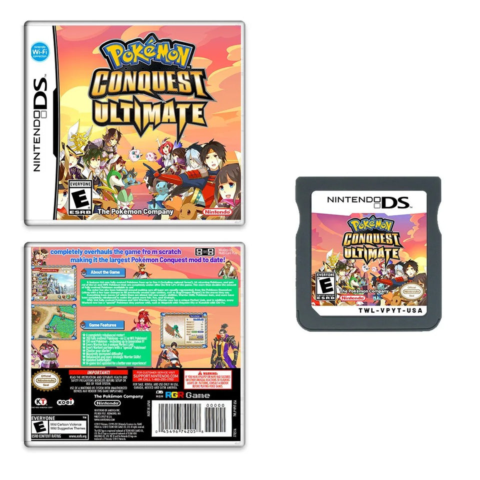 Pokémon Conquest: The Ultimate NDS Game Card Pokémon Game English language